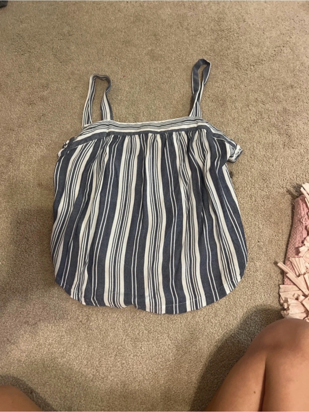 Universal Thread Navy and White Striped Camisole